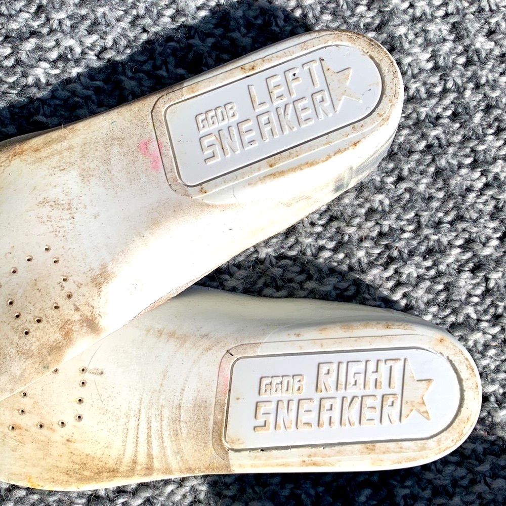 GOLDEN GOOSE HI STAR BLACK LEATHER  TRAINERS GOLD DETAIL THICK SOLE EUC SIZE 37 - Picture 9 of 16